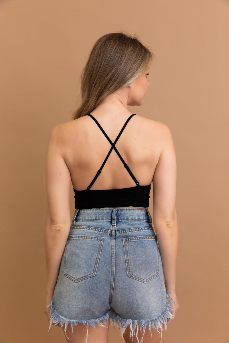 Floral Jacquard Scoop Neck Bralette🌸 Leto Collection