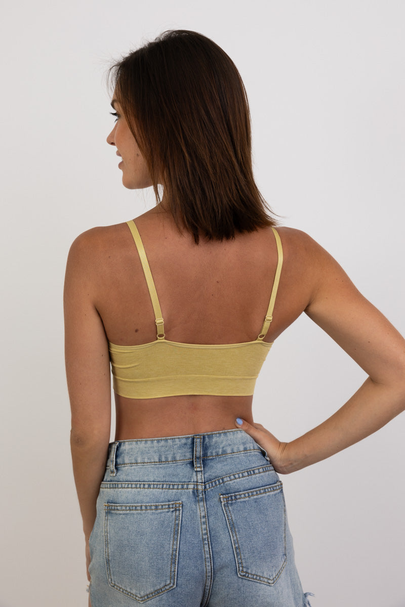 Comfort Chic Ribbed Lace Padded Bralette Leto Collection