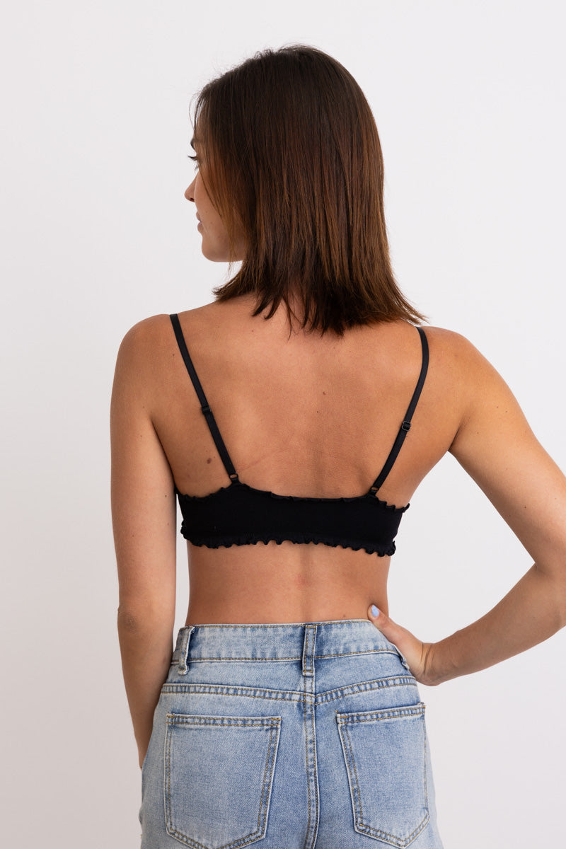 Seamless Lettuce Edge Bow Tie Triangle Bralette 🥬 Leto Collection