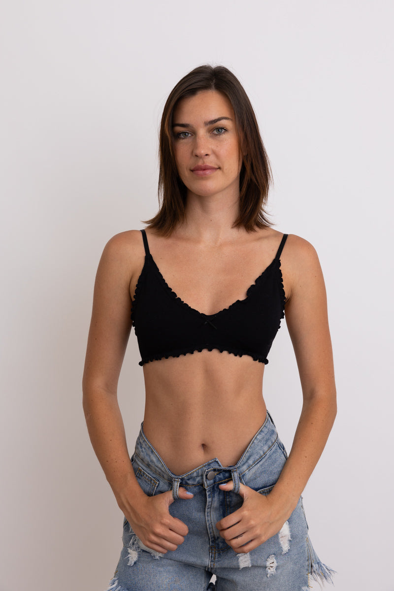 Seamless Lettuce Edge Bow Tie Triangle Bralette 🥬 Leto Collection