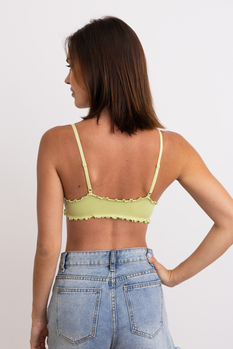 Seamless Lettuce Edge Bow Tie Triangle Bralette 🥬 Leto Collection