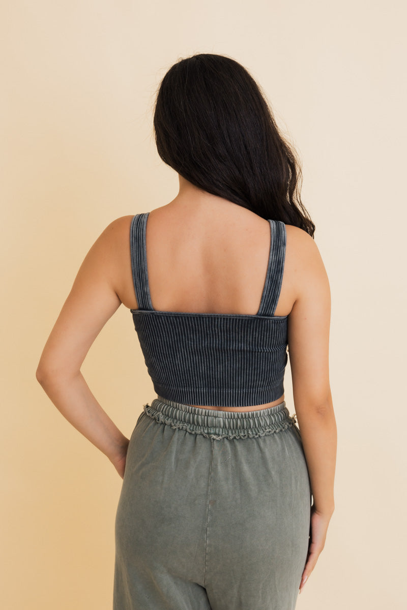 Just Breathe Washed Ribbed Bralette Leto Collection