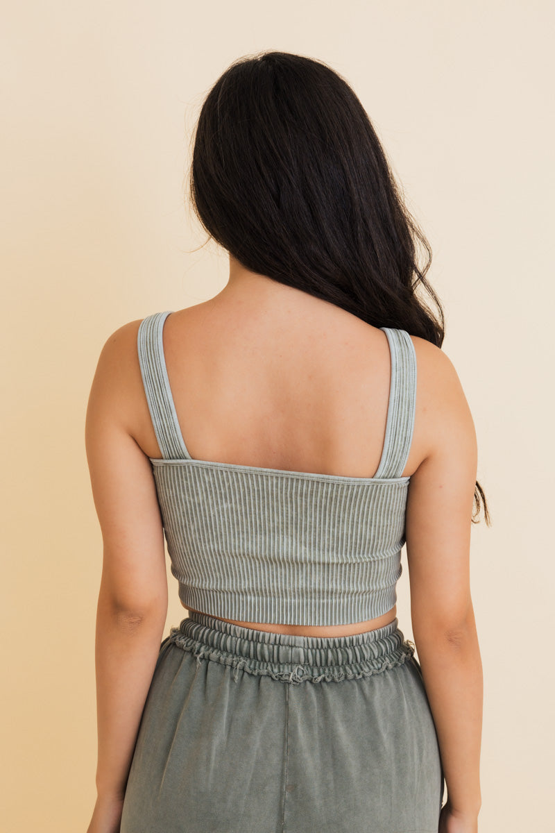 Just Breathe Washed Ribbed Bralette Leto Collection