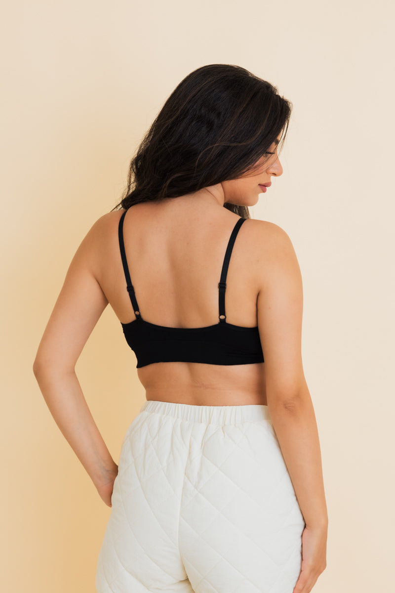 Sporty Vintage Ribbed Ultra Comfy Bralette Leto Collection