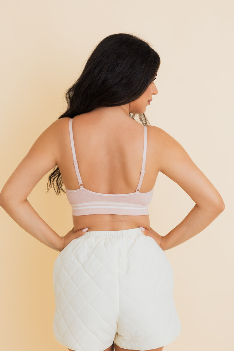 Sporty Vintage Ribbed Ultra Comfy Bralette Leto Collection