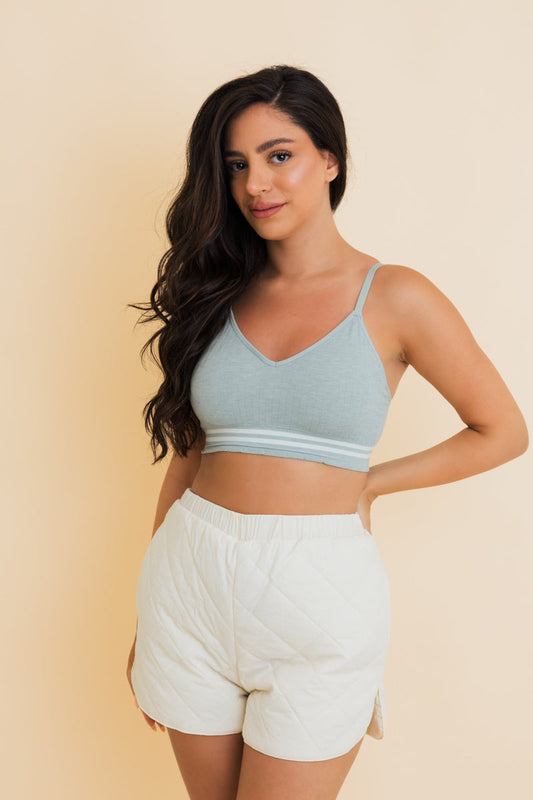 Sporty Vintage Ribbed Ultra Comfy Bralette Leto Collection