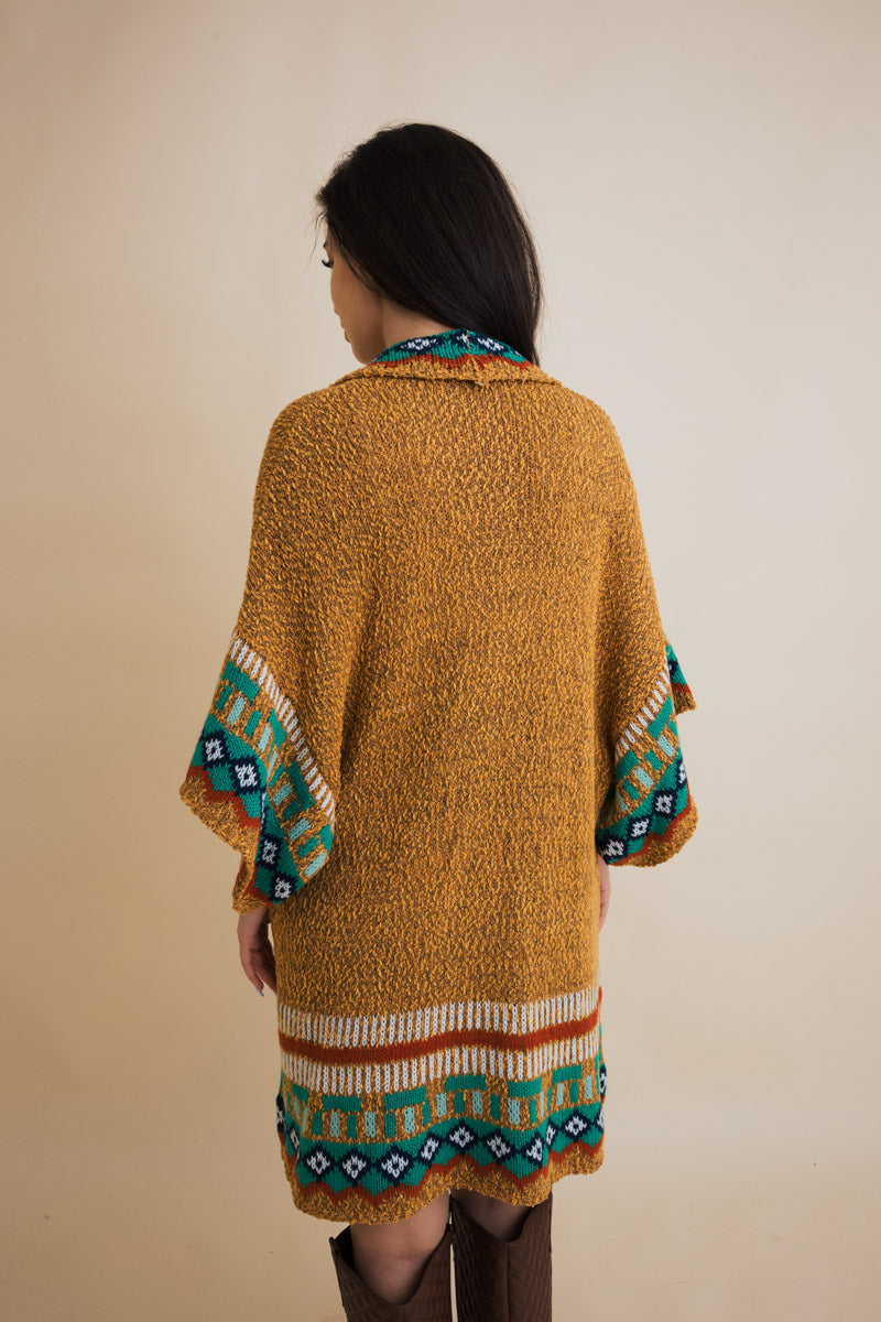 Kachina Style Tapestry Knit Ruana Leto Collection