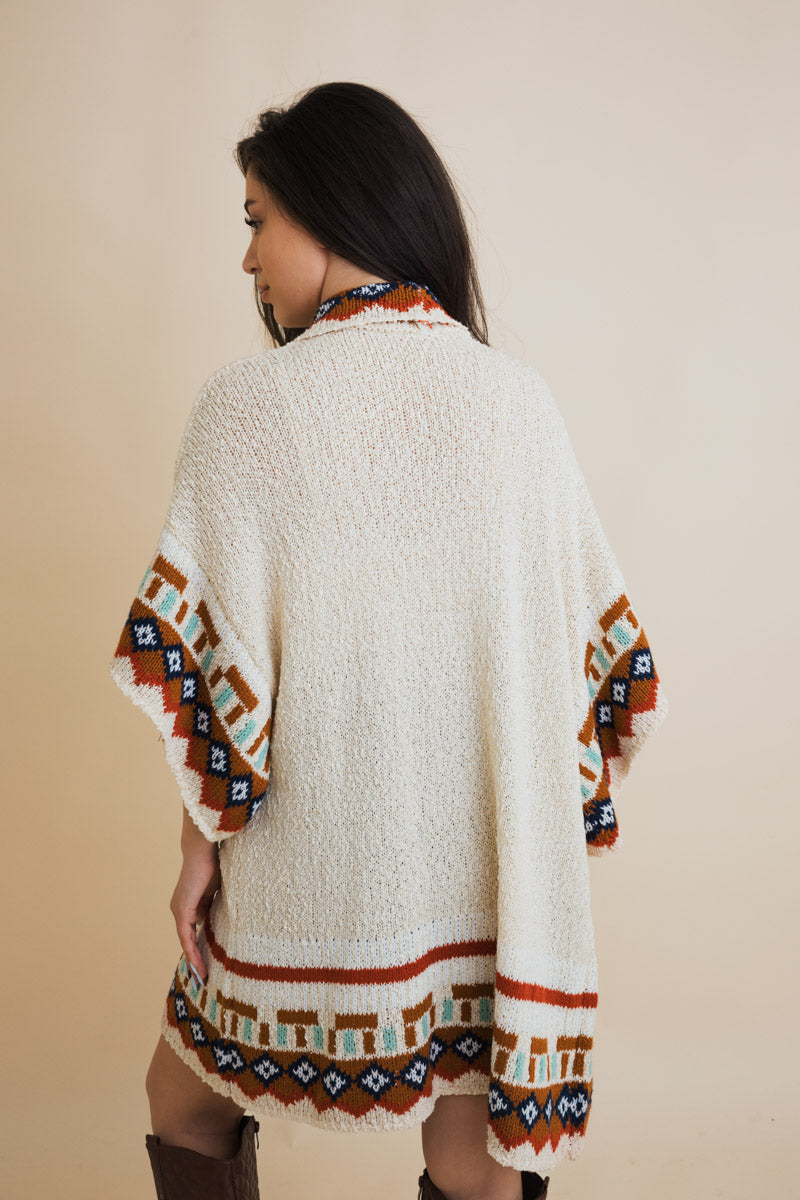 Kachina Style Tapestry Knit Ruana Leto Collection