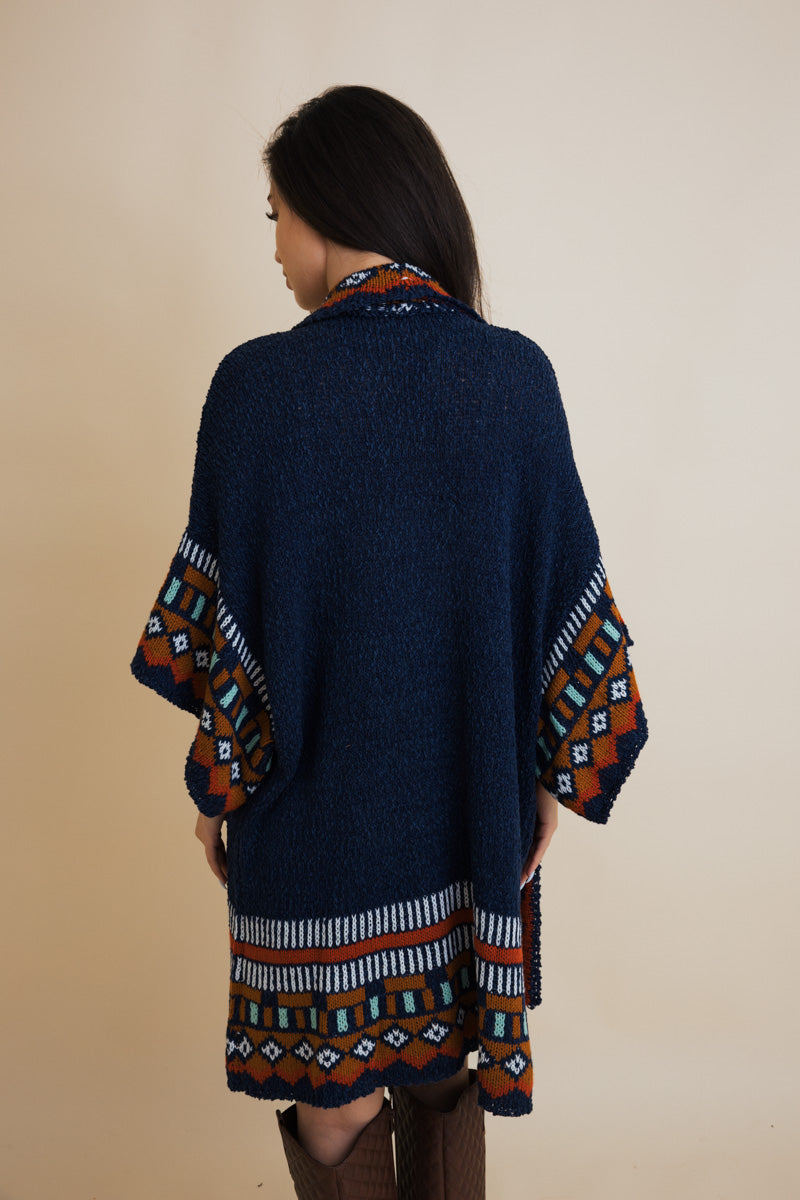 Kachina Style Tapestry Knit Ruana Leto Collection