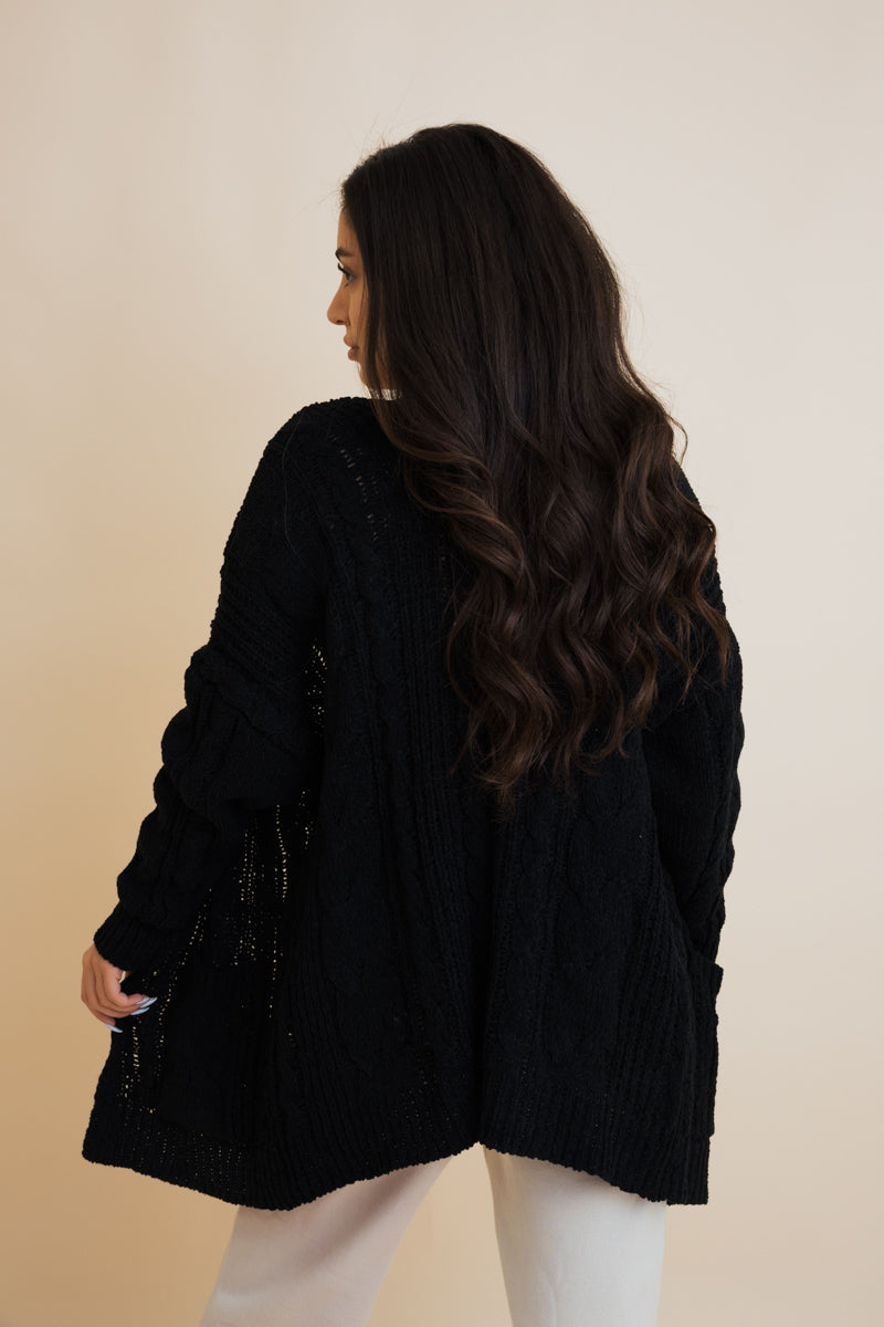 Classic Snuggle Comfort Cable Knit Cardigan Leto Collection