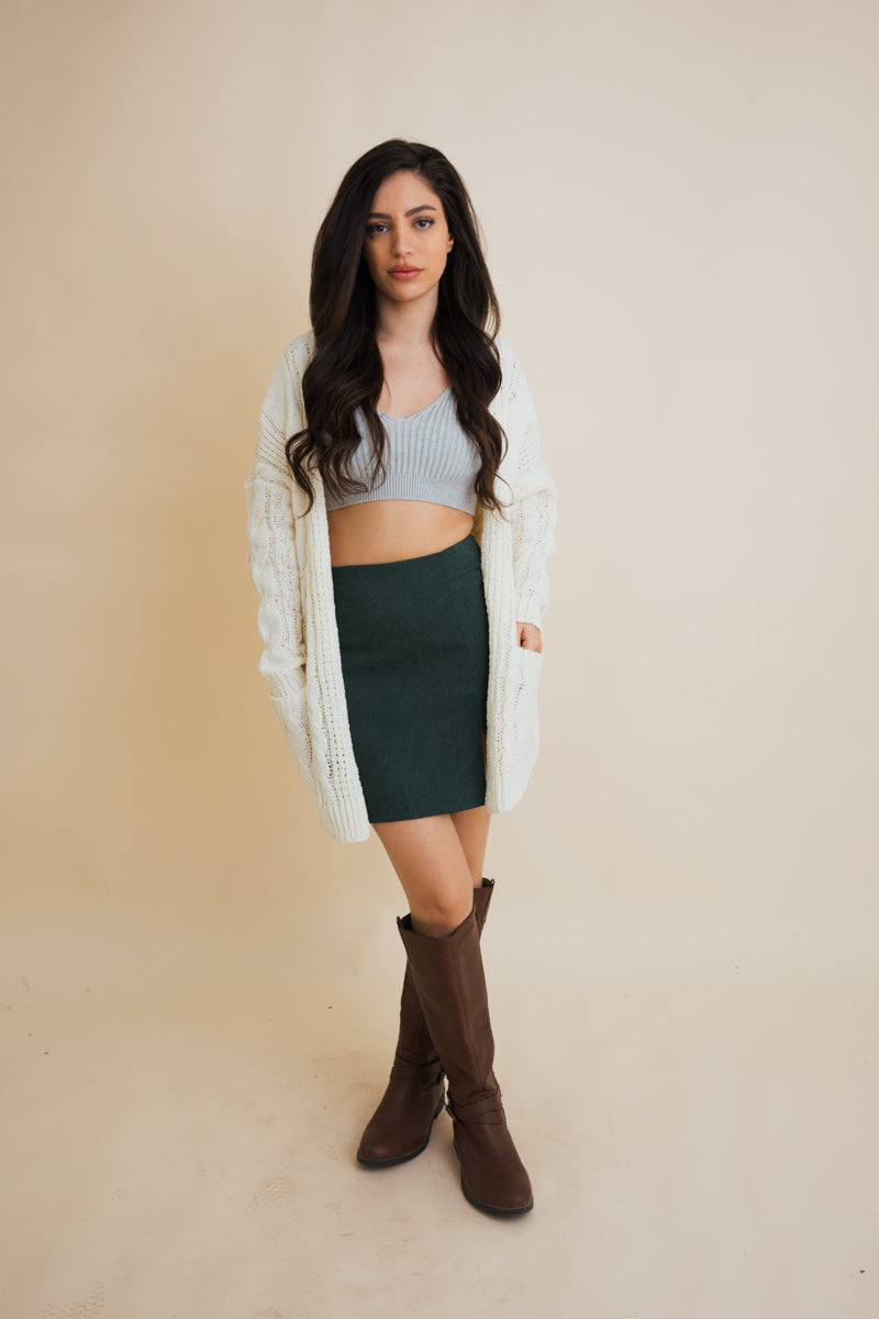 Classic Snuggle Comfort Cable Knit Cardigan Leto Collection