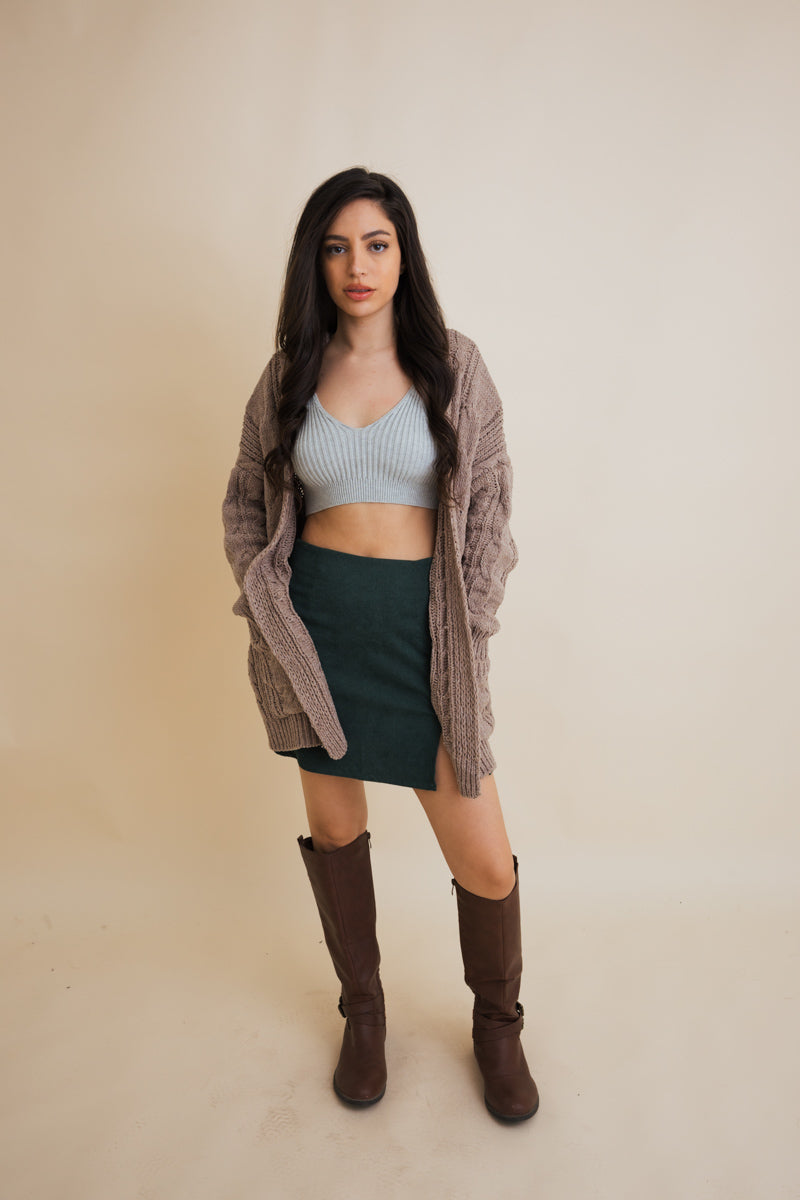 Classic Snuggle Comfort Cable Knit Cardigan Leto Collection