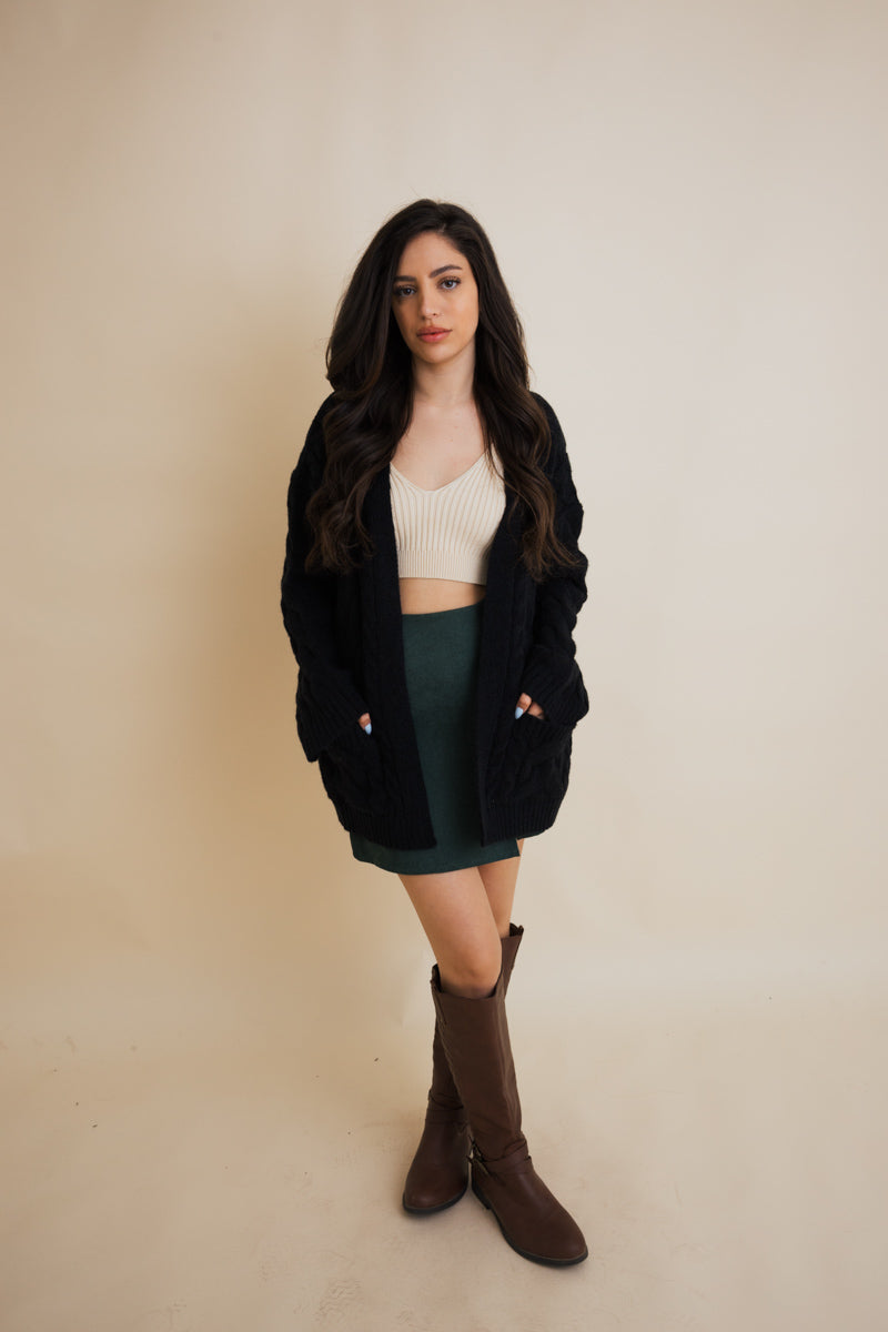 Dreamy Days Cable Knit Open Cardigan Leto Collection