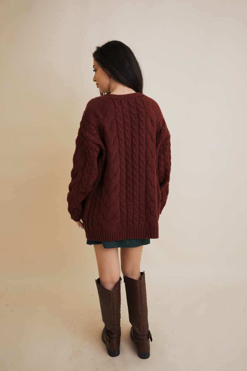 Dreamy Days Cable Knit Open Cardigan Leto Collection