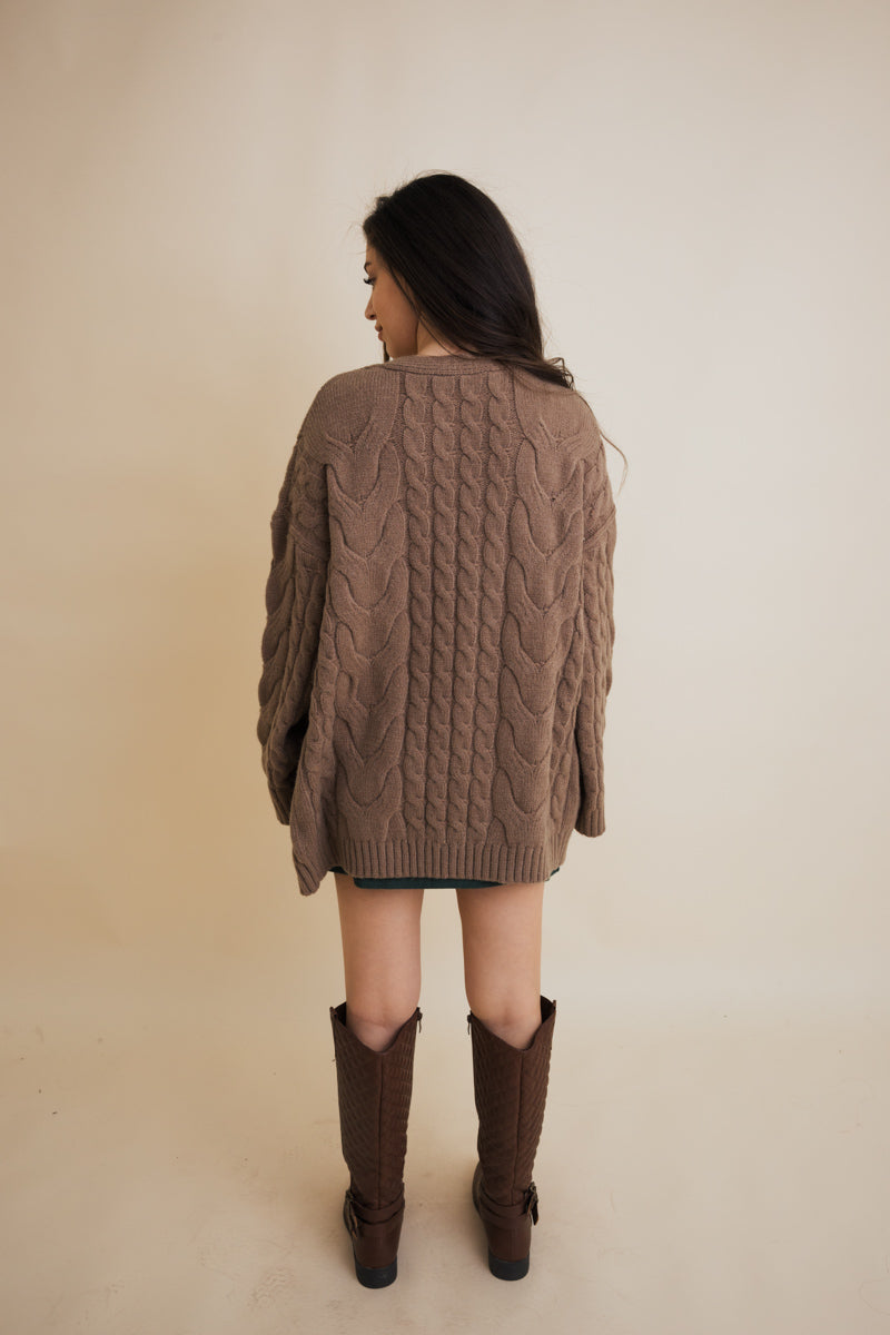 Dreamy Days Cable Knit Open Cardigan Leto Collection