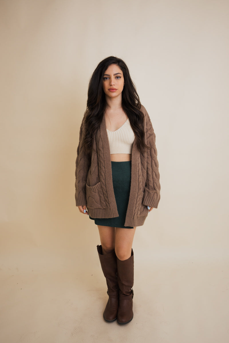Dreamy Days Cable Knit Open Cardigan Leto Collection