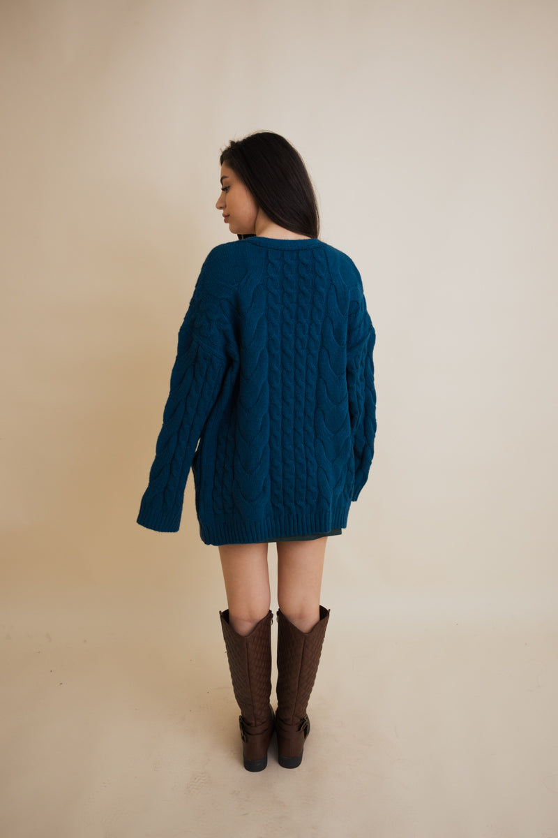 Dreamy Days Cable Knit Open Cardigan Leto Collection