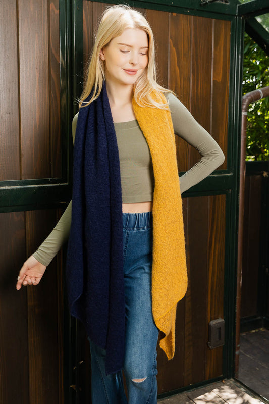 Cozy Double Tone Scarf Leto Collection