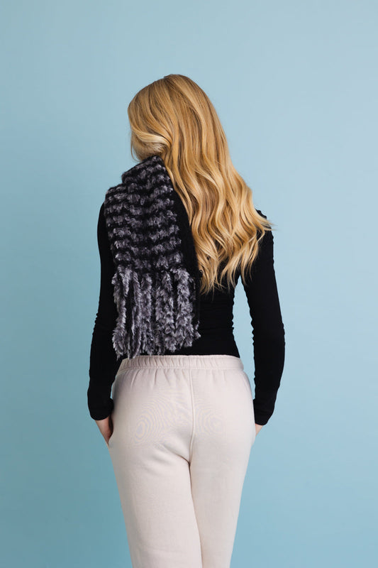 Ultra Soft Chenille Tassel Scarf Leto Collection