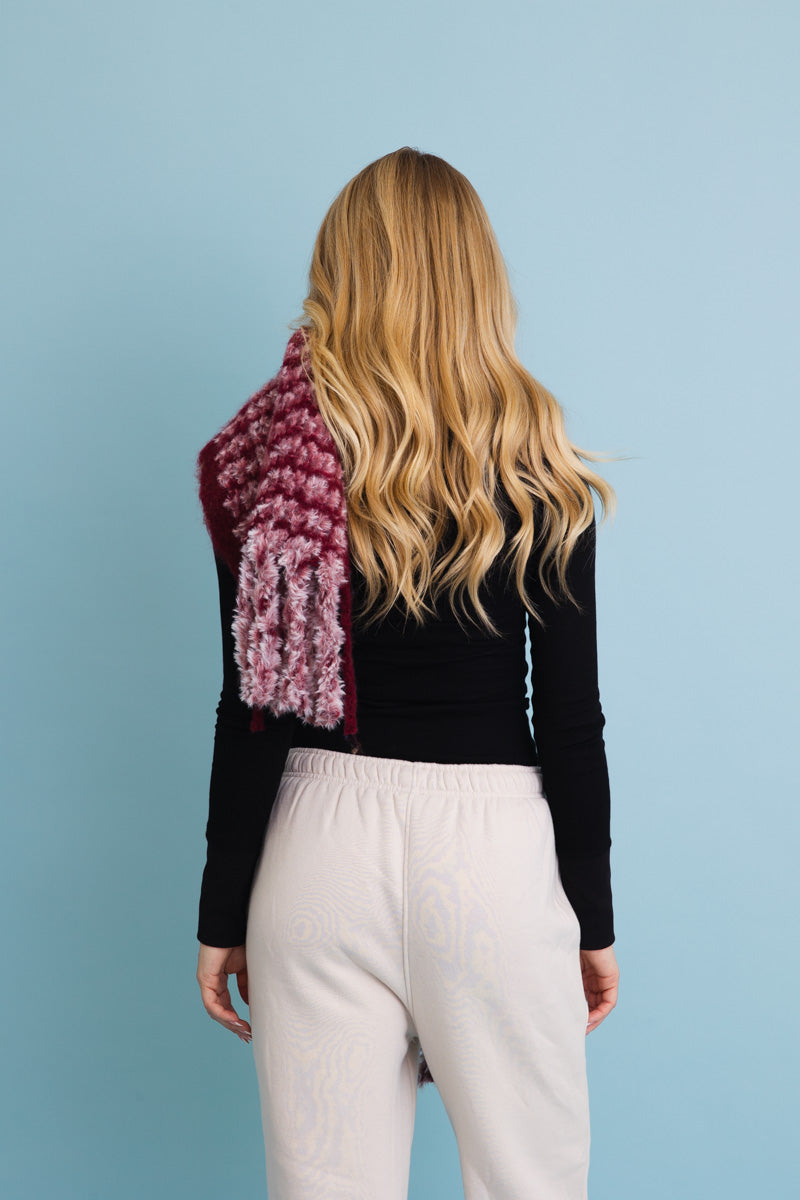 Ultra Soft Chenille Tassel Scarf Leto Collection