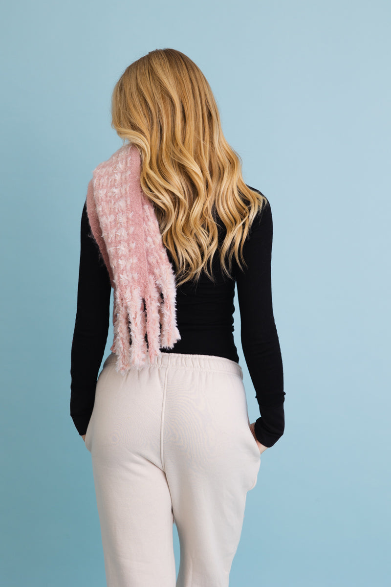 Ultra Soft Chenille Tassel Scarf Leto Collection