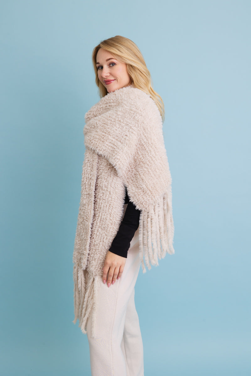 Ultra Soft Boucle Fringe Blanket Scarf Leto Collection