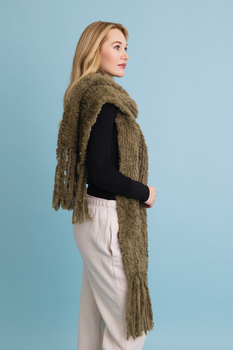 Ultra Soft Boucle Fringe Blanket Scarf Leto Collection
