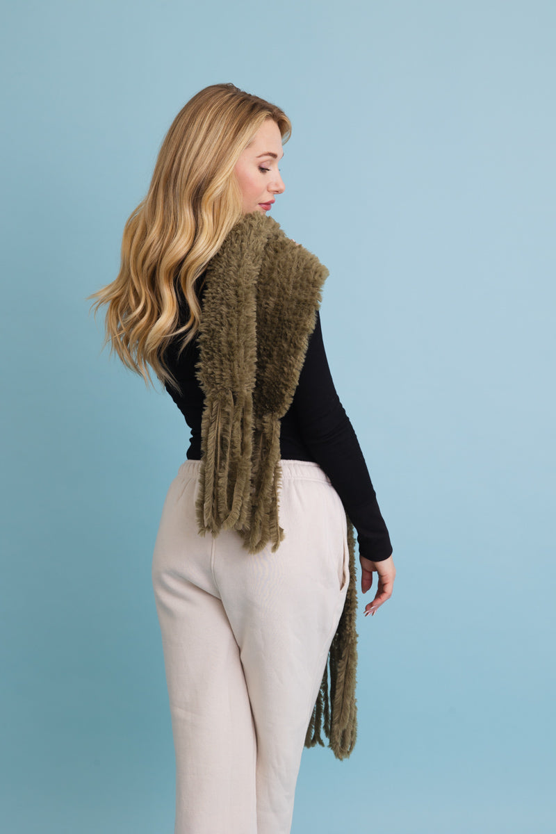 Ultra Soft Boucle Fringe Blanket Scarf Leto Collection