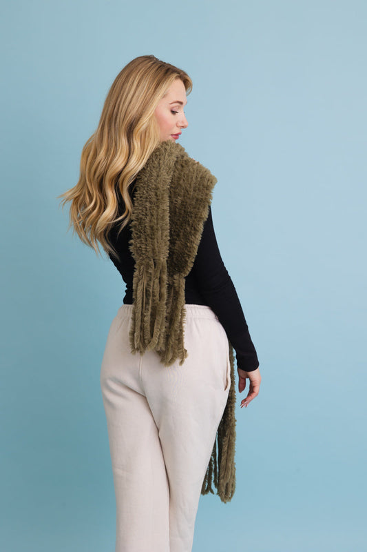 Ultra Soft Boucle Fringe Blanket Scarf Leto Collection