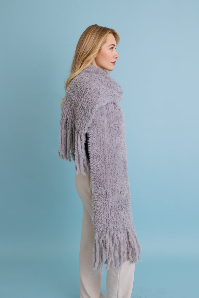 Ultra Soft Boucle Fringe Blanket Scarf Leto Collection