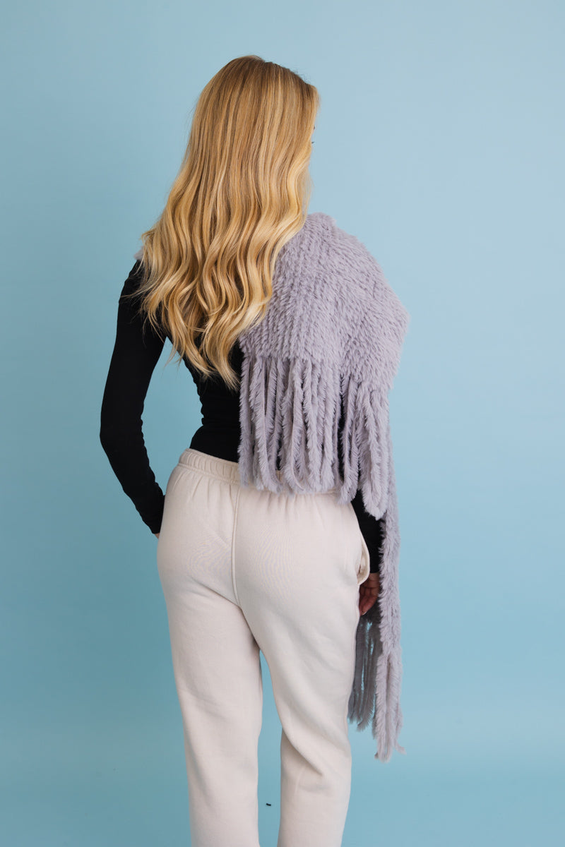 Ultra Soft Boucle Fringe Blanket Scarf Leto Collection