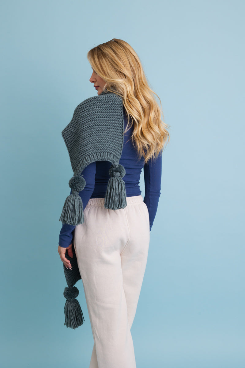Warm Embrace Knit Scarf with Poms 🧣 Leto Collection