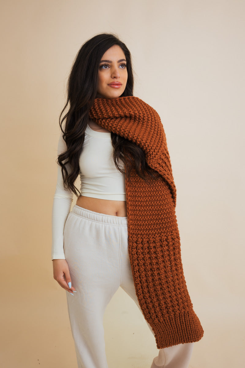 Waffle Weave Cozy Edge Scarf Leto Collection