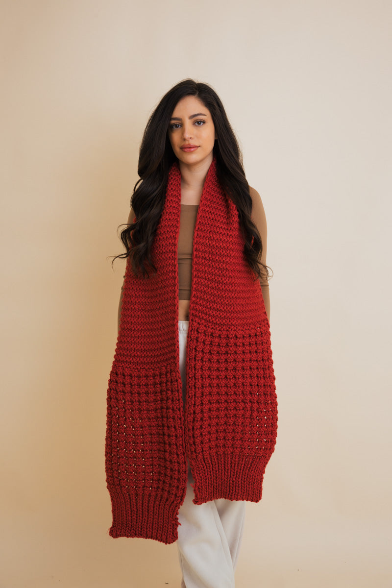 Waffle Weave Cozy Edge Scarf Leto Collection