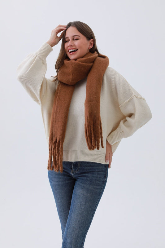 Classic Tassel Knit Scarf – Bestselling Winter Essential❄️✨ Leto Collection
