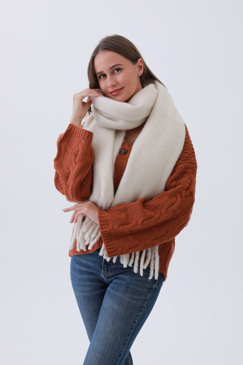 Classic Tassel Knit Scarf – Bestselling Winter Essential❄️✨ Leto Collection