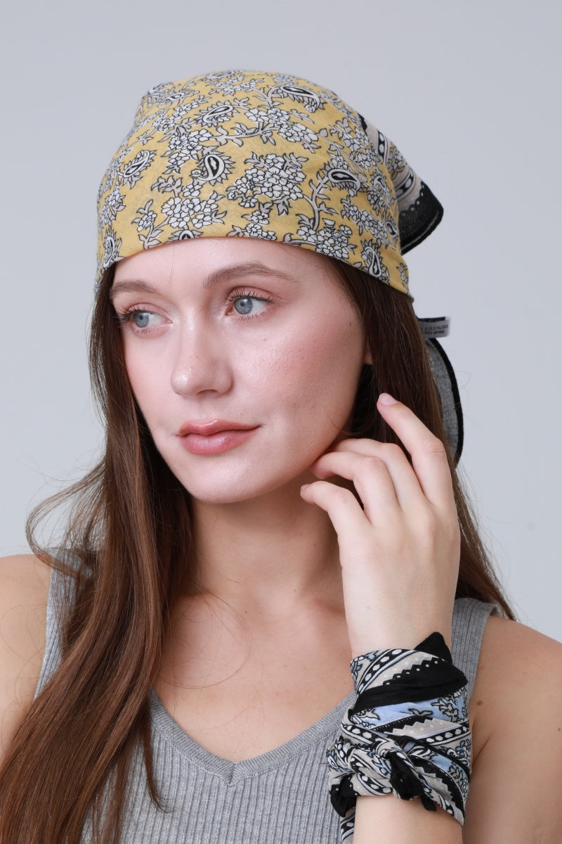 Printed Bandana Set – Versatile Headscarf & Neck Wrap for Women Leto Collection