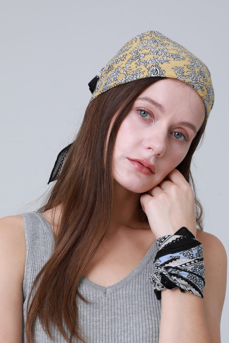 Printed Bandana Set – Versatile Headscarf & Neck Wrap for Women Leto Collection