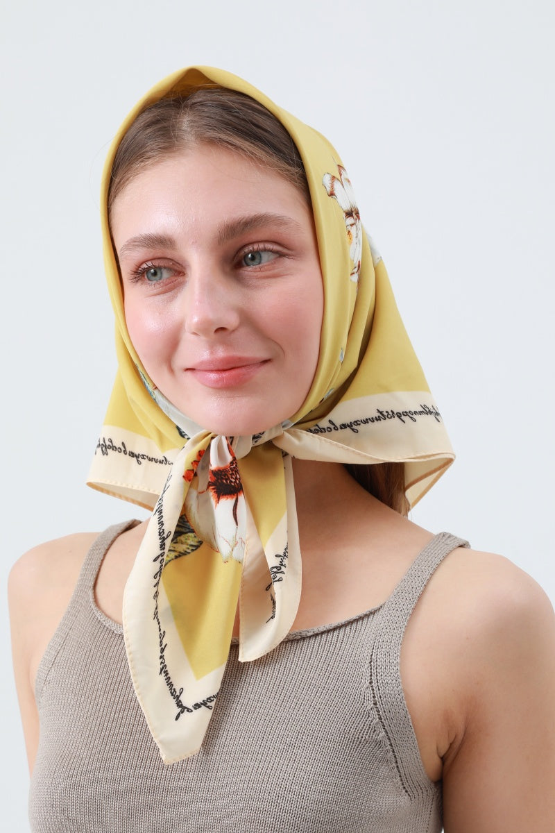 Camelia Floral Print Bandana – Smooth & Chic Scarf 🌺 Leto Collection