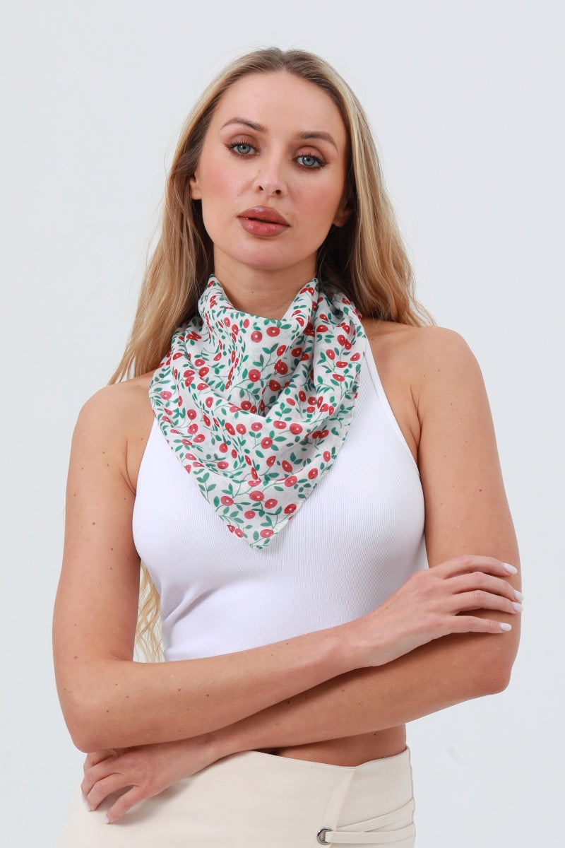 Printed Square Scarf – Lightweight & Versatile Spring Summer Accessory 🌞🧣 Leto Collection