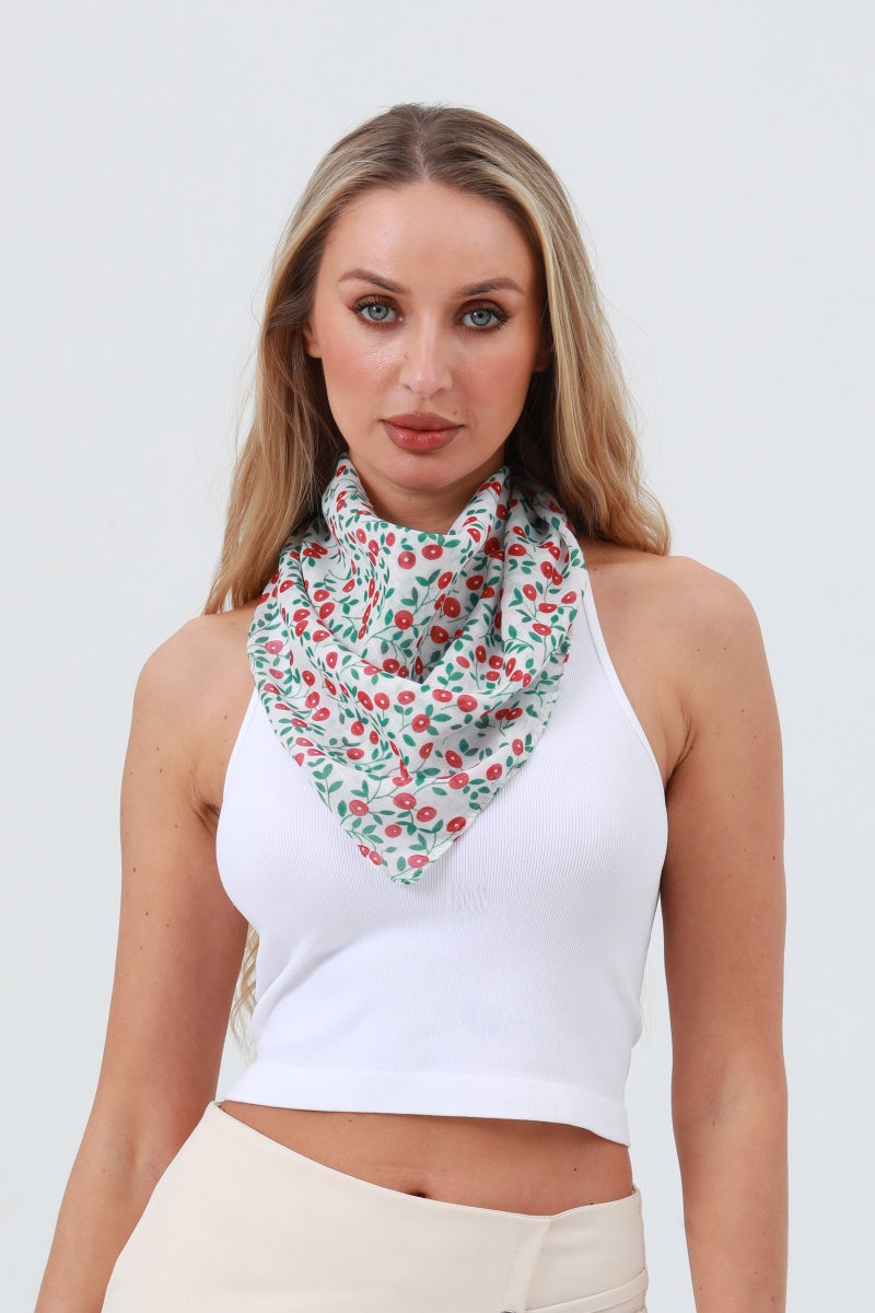 Printed Square Scarf – Lightweight & Versatile Spring Summer Accessory 🌞🧣 Leto Collection