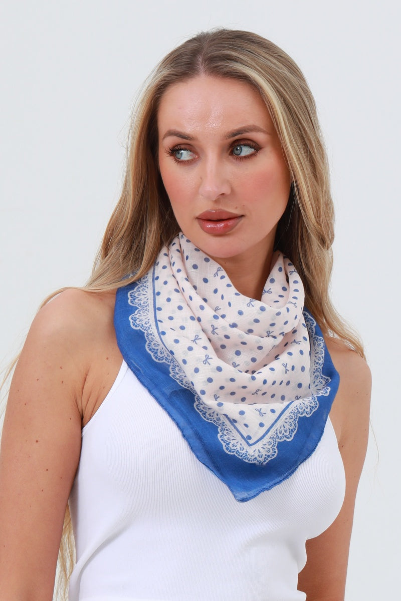 Printed Square Scarf – Lightweight & Versatile Spring Summer Accessory 🌞🧣 Leto Collection