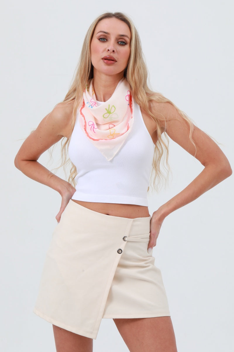 Printed Square Scarf – Lightweight & Versatile Spring Summer Accessory 🌞🧣 Leto Collection