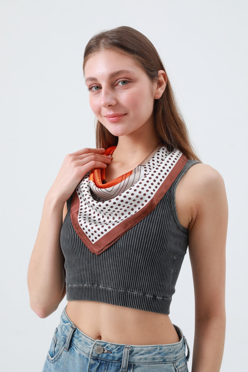Delicate Polka Dot Neck Scarf – Soft & Airy Summer Essential 🌼 Leto Collection