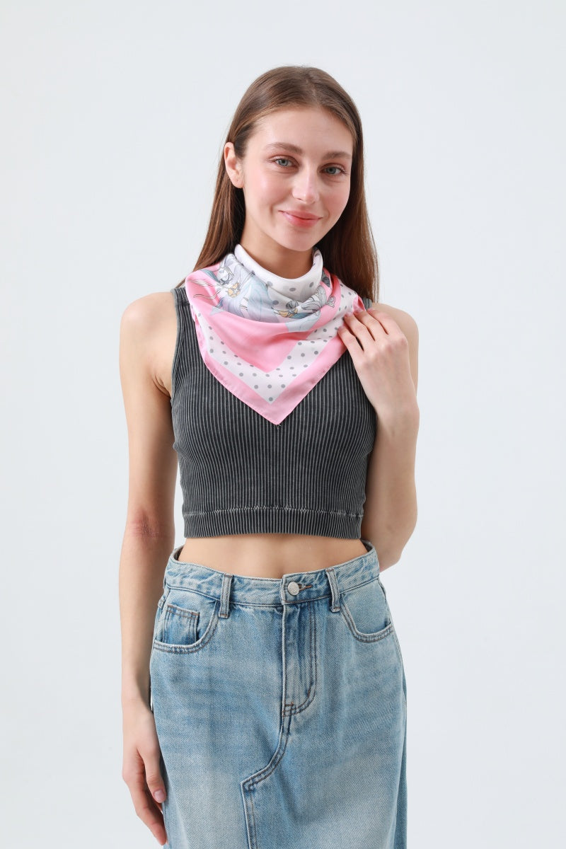 Delicate Bellflower Print Bandana – Square Style Neckwear 🔔🧣 Leto Collection