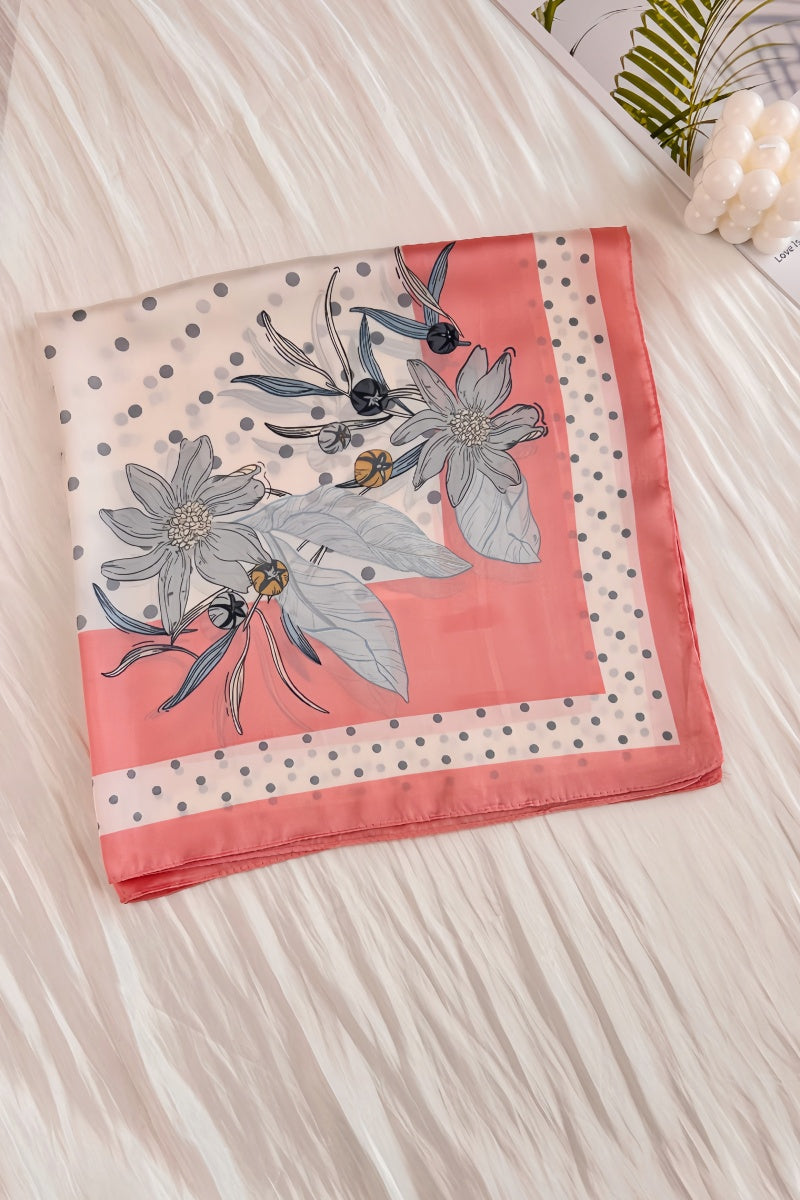 Delicate Bellflower Print Bandana – Square Style Neckwear 🔔🧣 Leto Collection