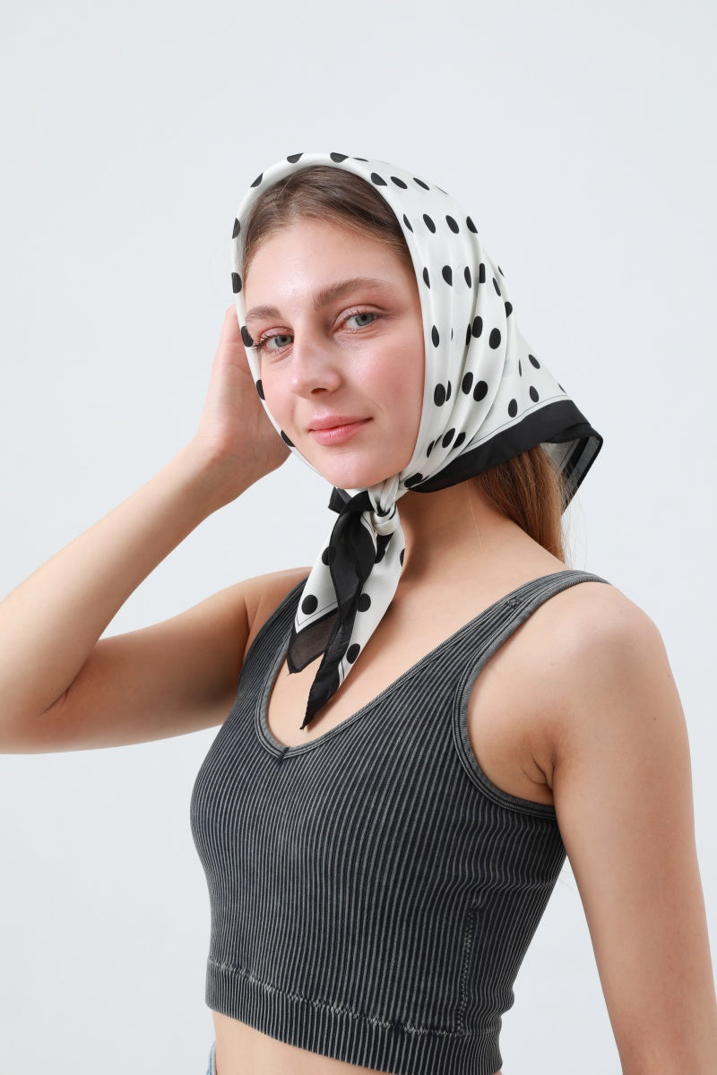 New Stylish Polka Dot Bandana Set – Spring Summer Scarf Collection ⚪ Leto Collection