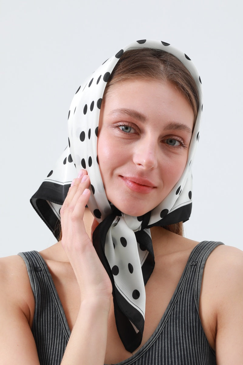New Stylish Polka Dot Bandana Set – Spring Summer Scarf Collection ⚪ Leto Collection