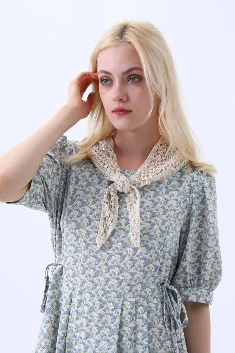 Boho Sequin Knit Crochet Head Wrap – Lightweight Sparkly Kerchief leto-collection
