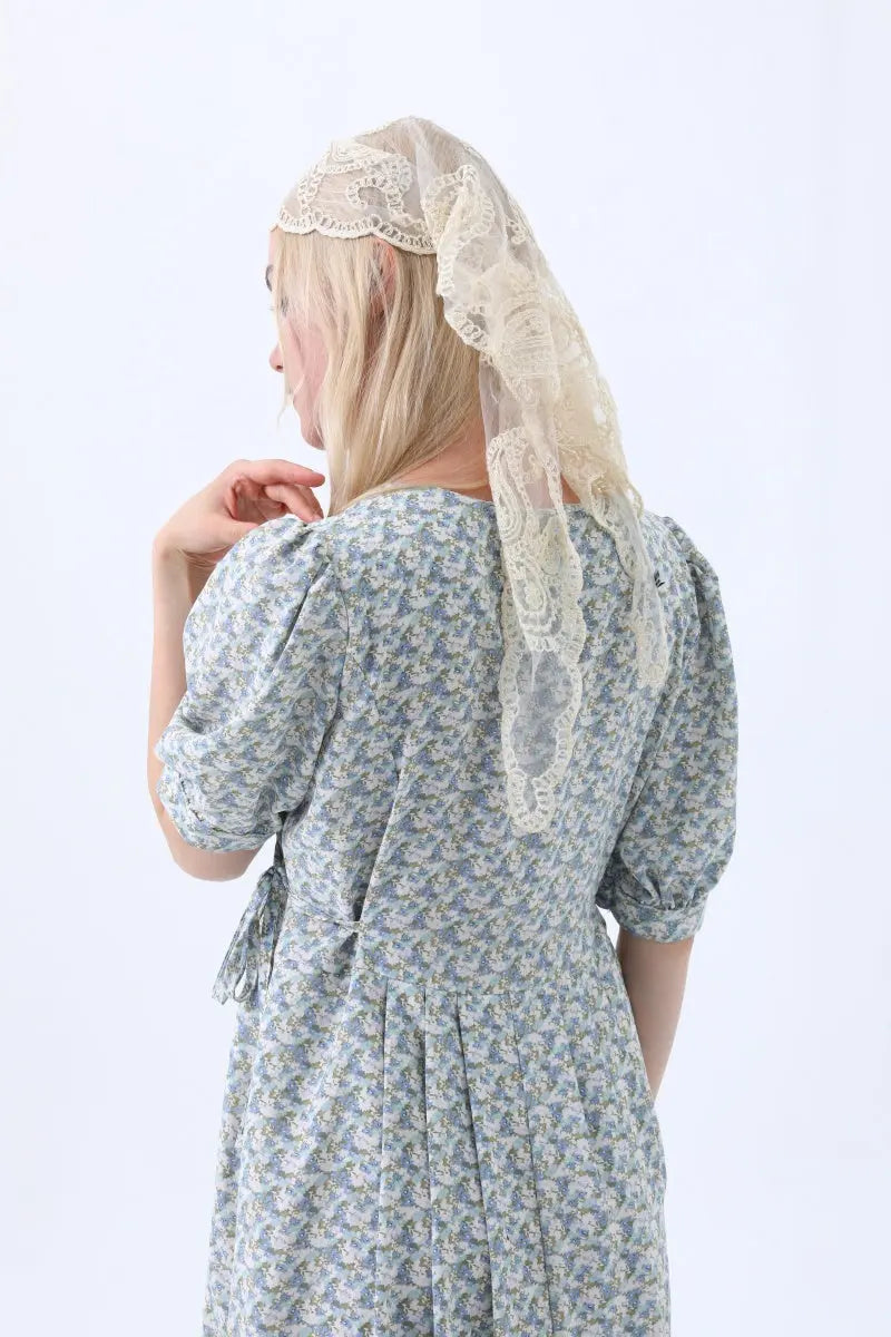 Boho Sheer Lace Headscarf – Retro Embroidered Triangle Hair Scarf for Women Leto Collection